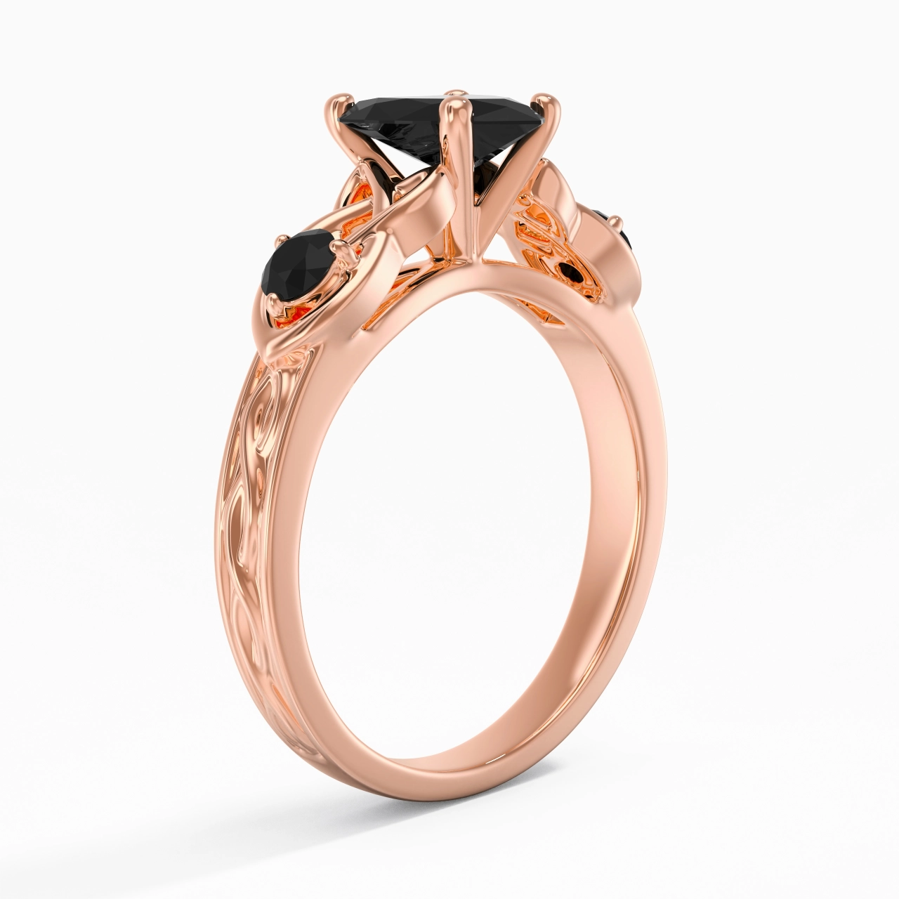 Vintage Unique Heart 1.50ct Cubic Zirconia Engagement Ring