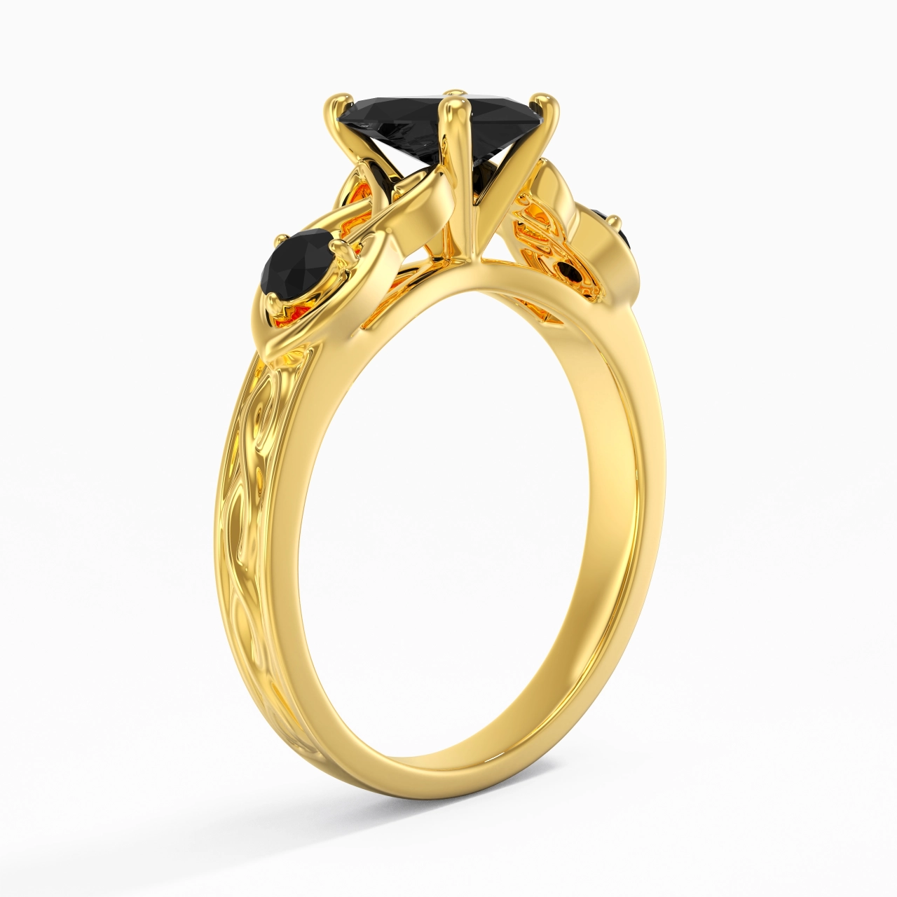 Vintage Unique Heart 1.50ct Cubic Zirconia Engagement Ring