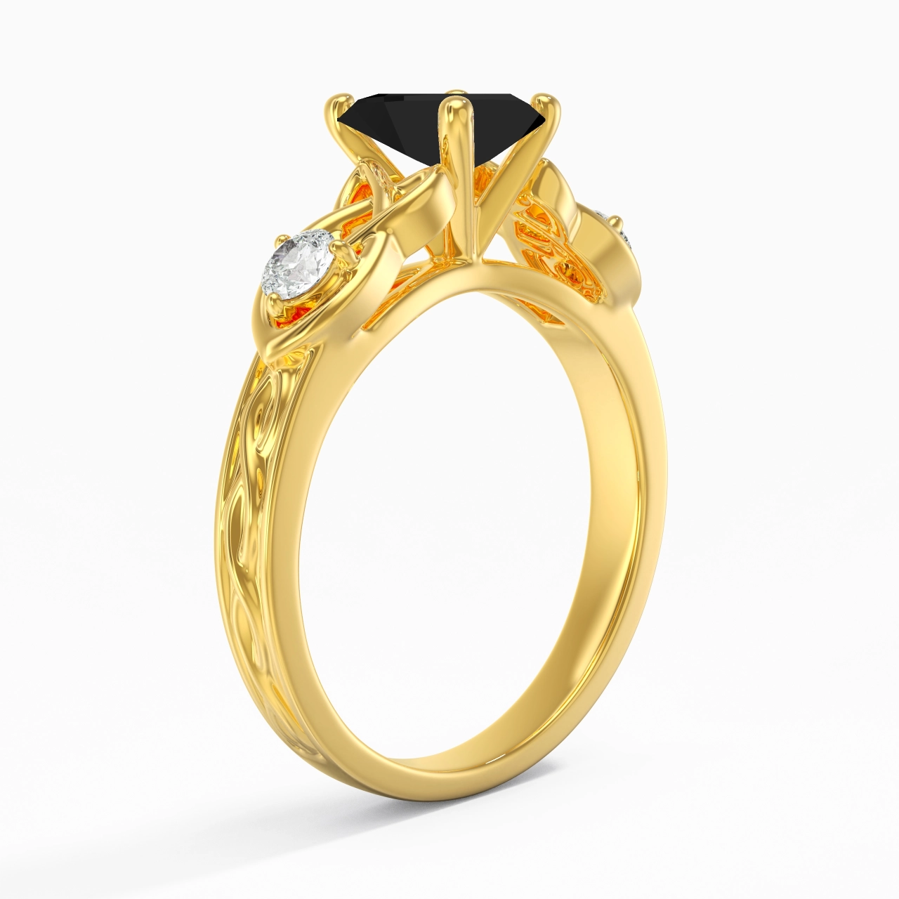 Vintage Unique Heart 1.50ct Cubic Zirconia Engagement Ring