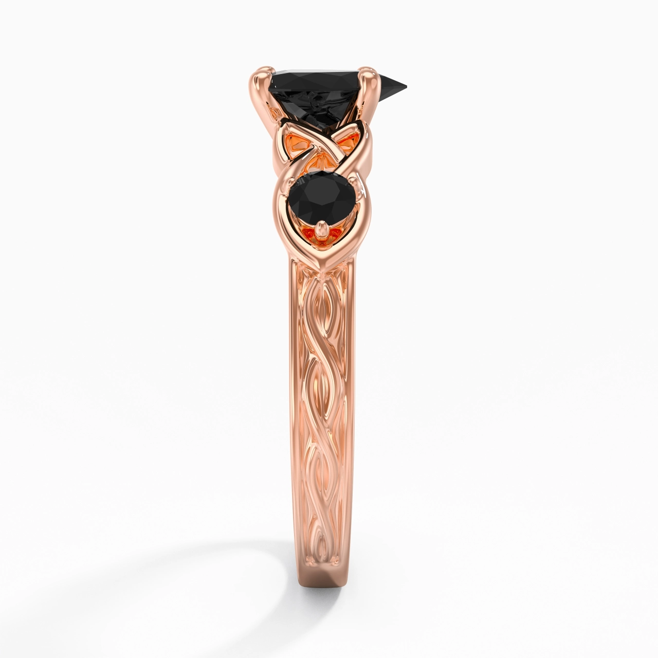 Vintage Unique Heart 1.50ct Cubic Zirconia Engagement Ring