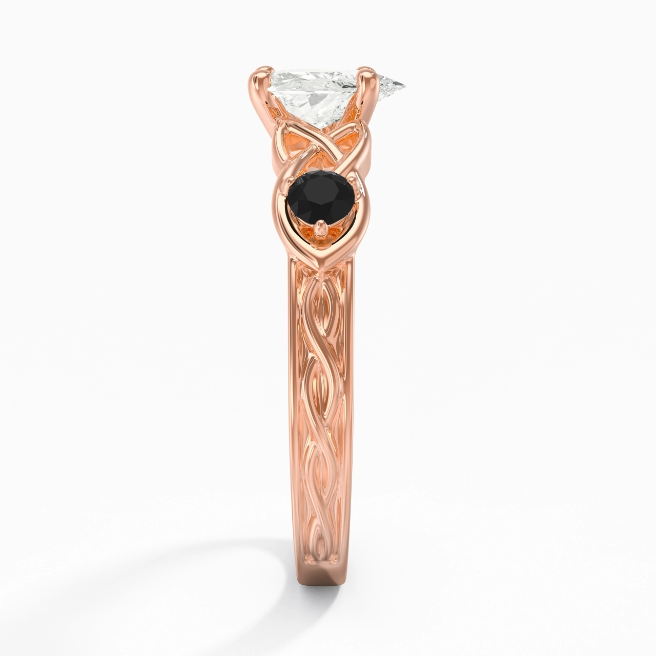 Vintage Unique Heart 1.50ct Cubic Zirconia Engagement Ring