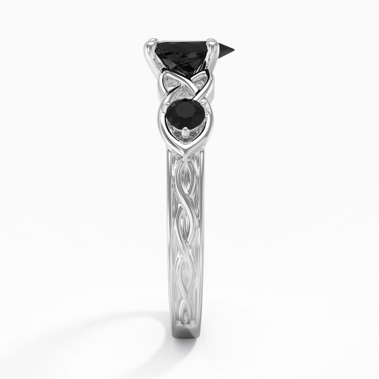 Vintage Unique Heart 1.50ct Cubic Zirconia Engagement Ring