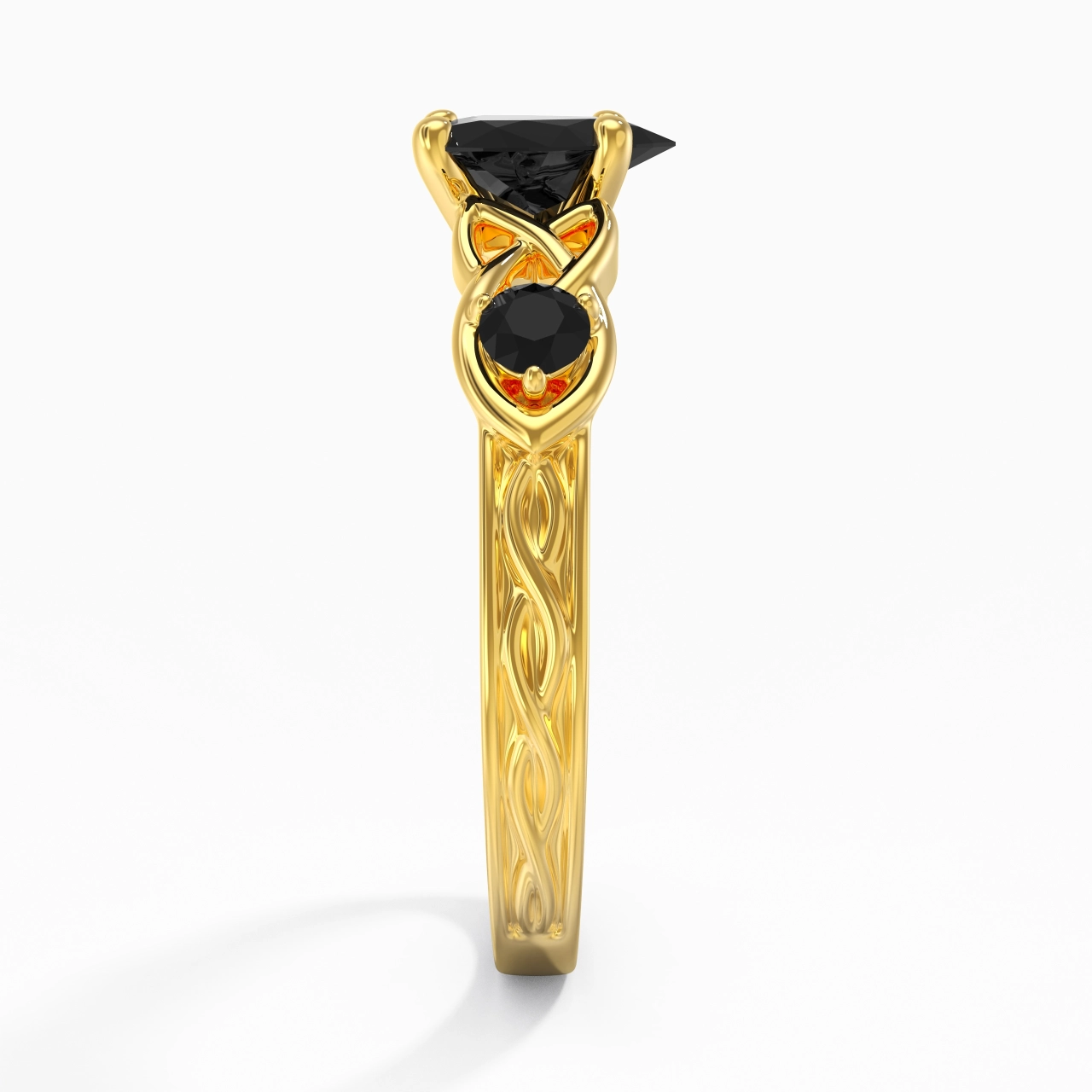 Vintage Unique Heart 1.50ct Cubic Zirconia Engagement Ring