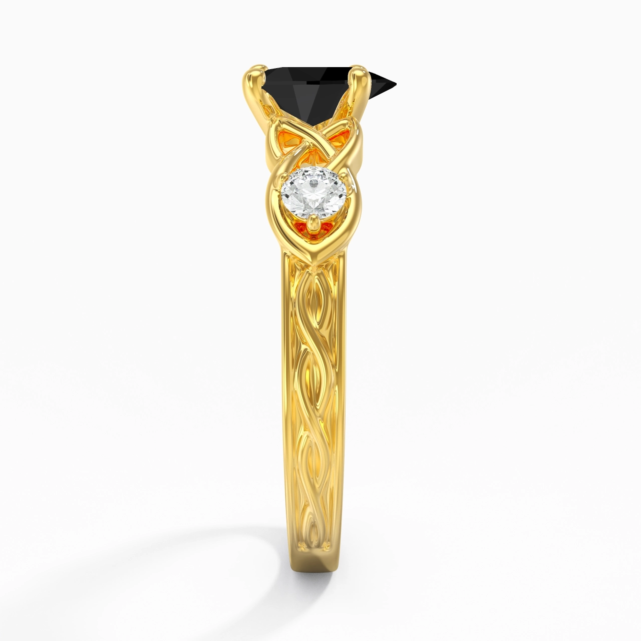 Vintage Unique Heart 1.50ct Cubic Zirconia Engagement Ring