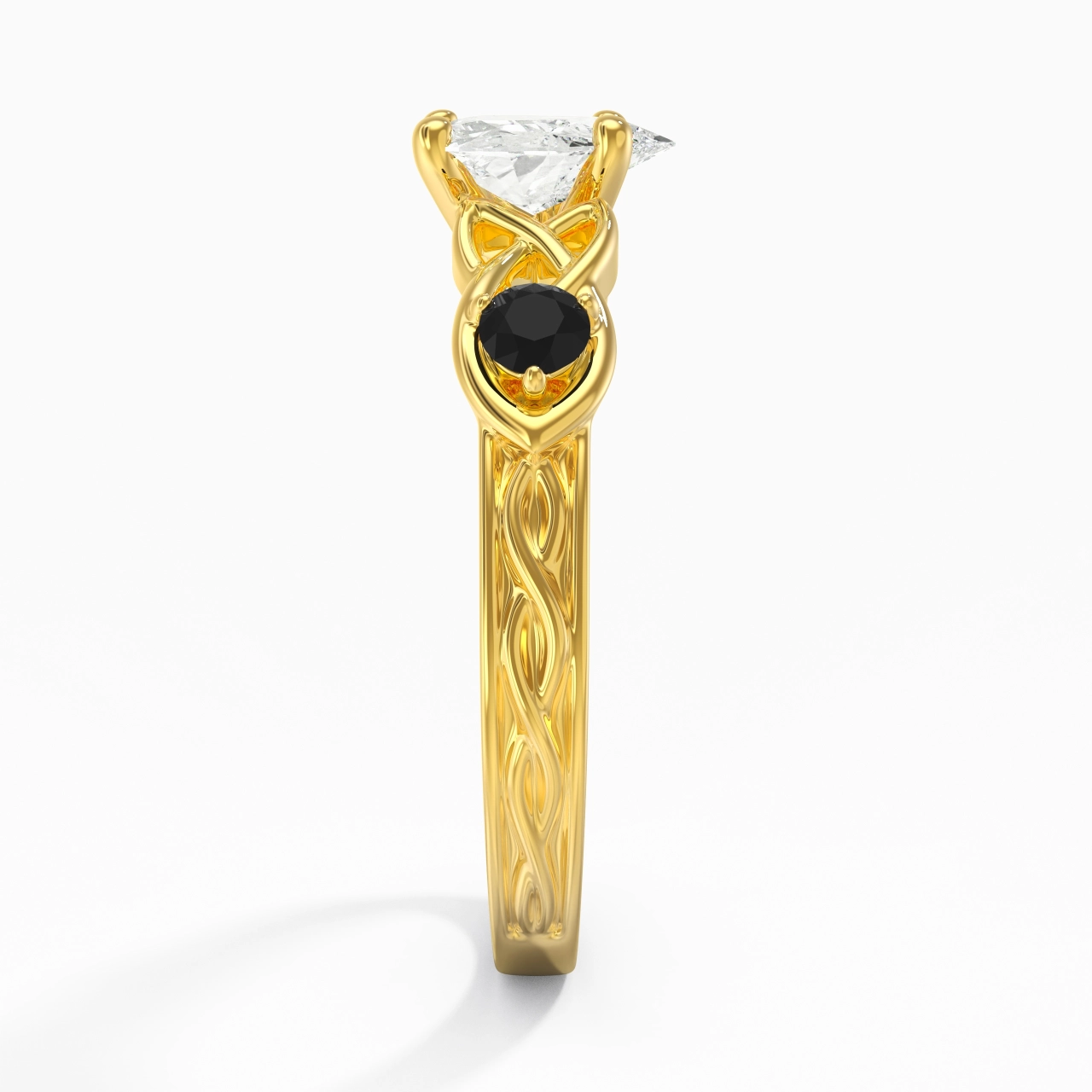 Vintage Unique Heart 1.50ct Cubic Zirconia Engagement Ring