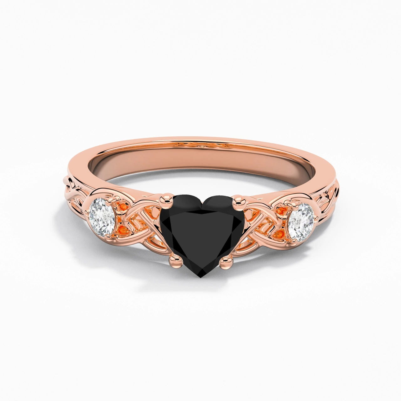 Vintage Unique Heart 1.00ct Cubic Zirconia Engagement Ring