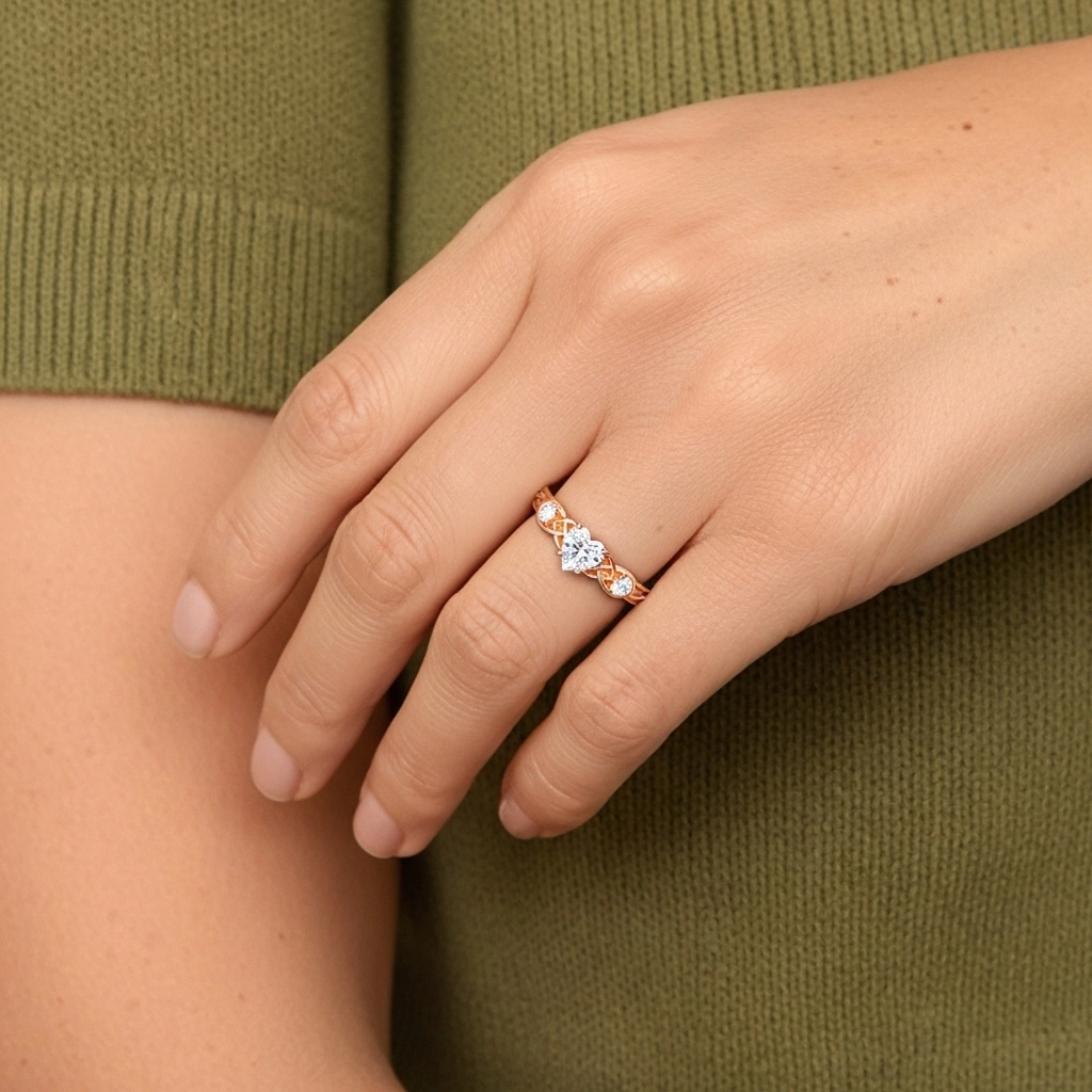 2.00ct Moissanite Bague de fiançailles Or rose 18 carats