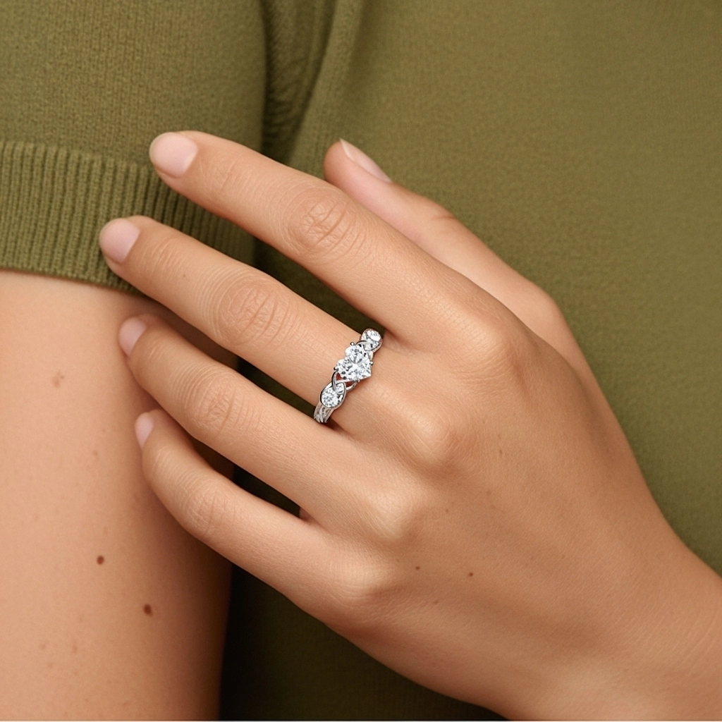 1.00ct Moissanite Engagement Ring Platinum