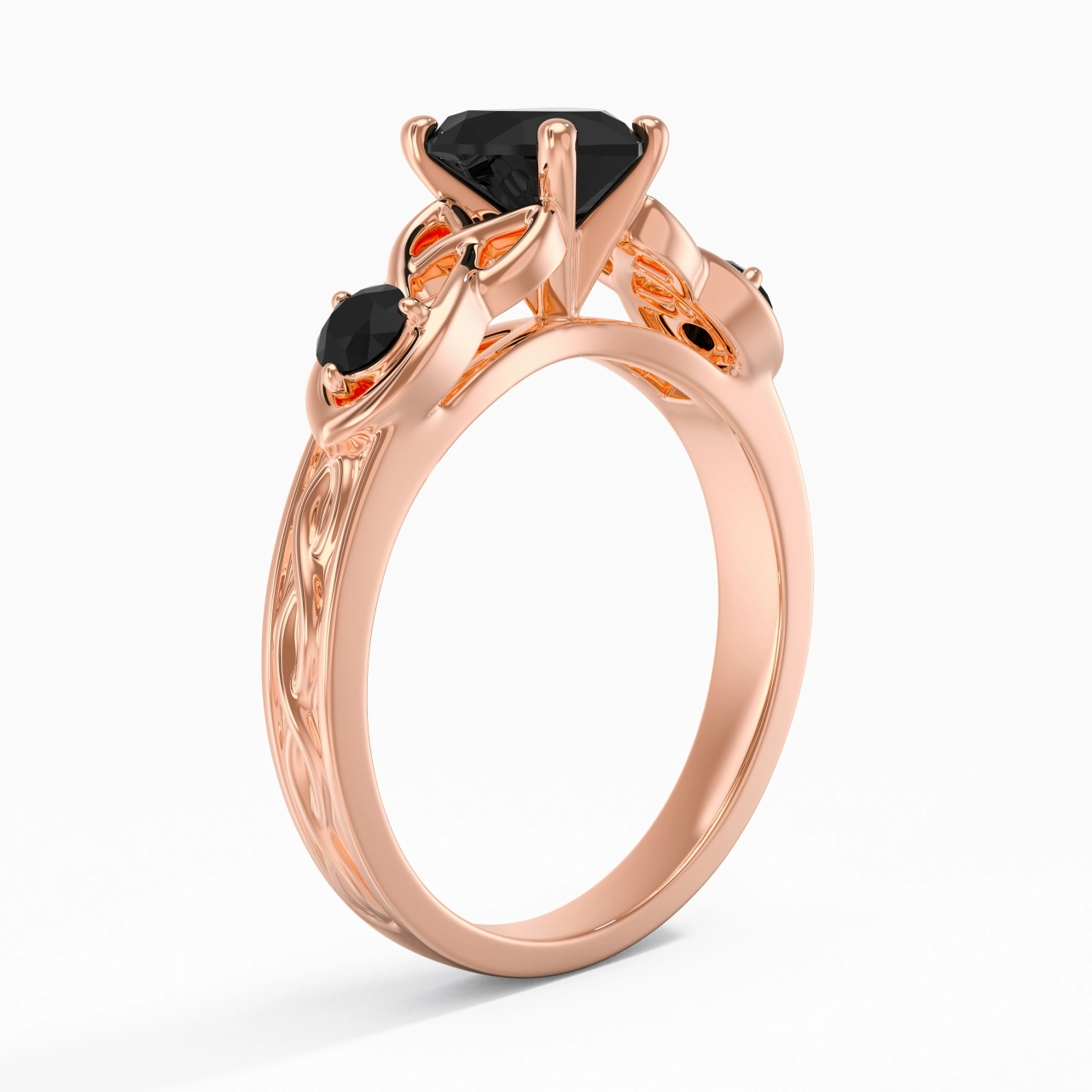 Vintage Unique Heart 1.00ct Cubic Zirconia Engagement Ring