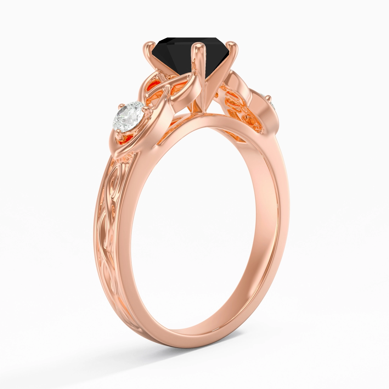 Vintage Unique Heart 1.00ct Cubic Zirconia Engagement Ring