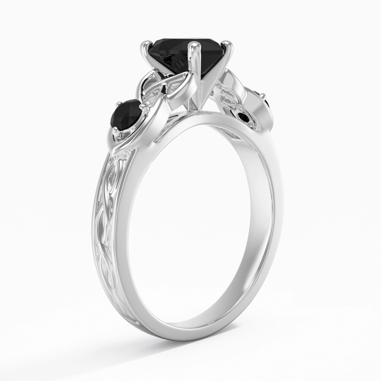 Vintage Unique Heart 1.00ct Cubic Zirconia Engagement Ring