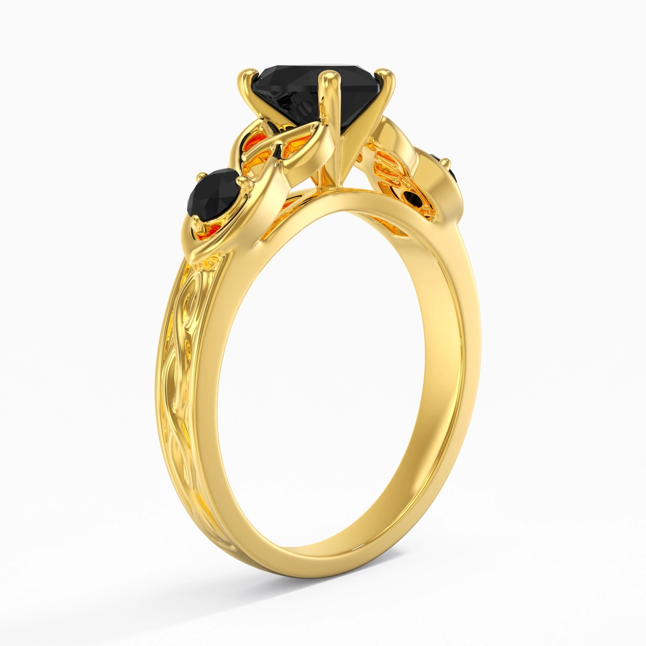 Vintage Unique Heart 1.00ct Cubic Zirconia Engagement Ring