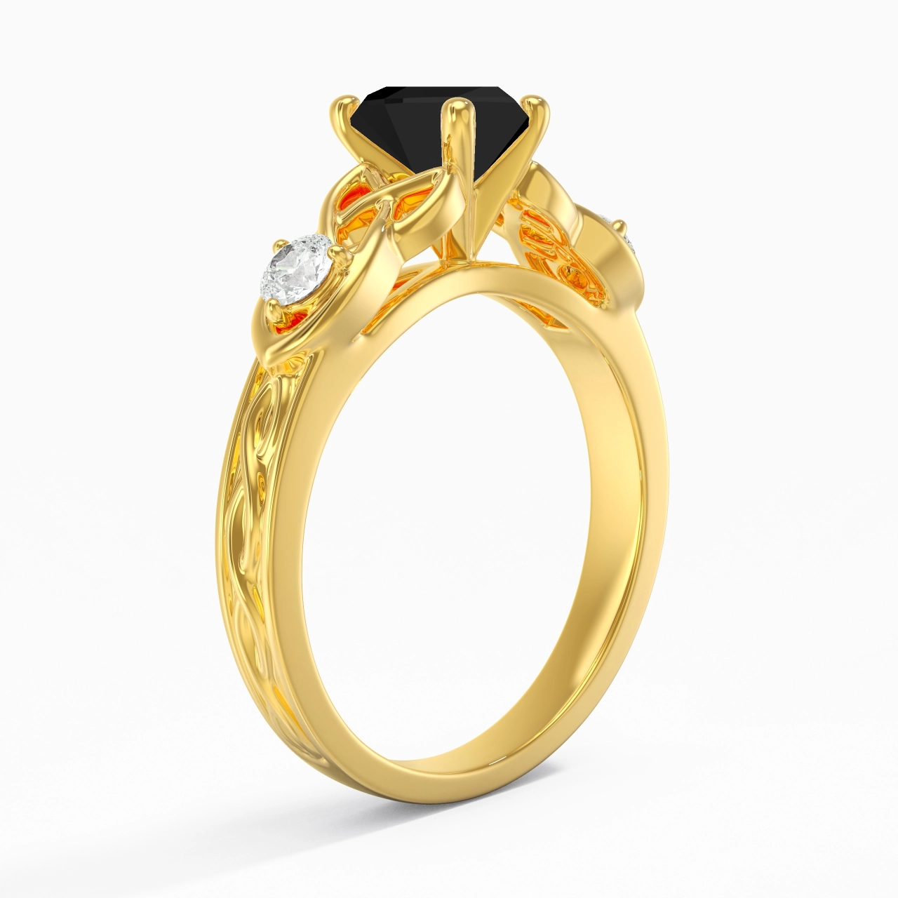 Vintage Unique Heart 1.00ct Cubic Zirconia Engagement Ring