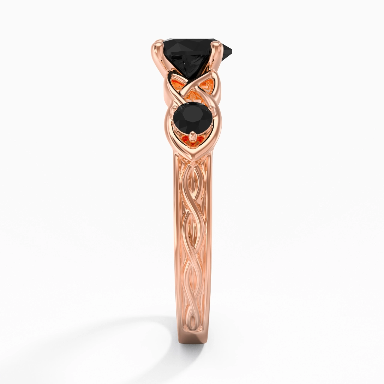 Vintage Unique Heart 1.00ct Cubic Zirconia Engagement Ring