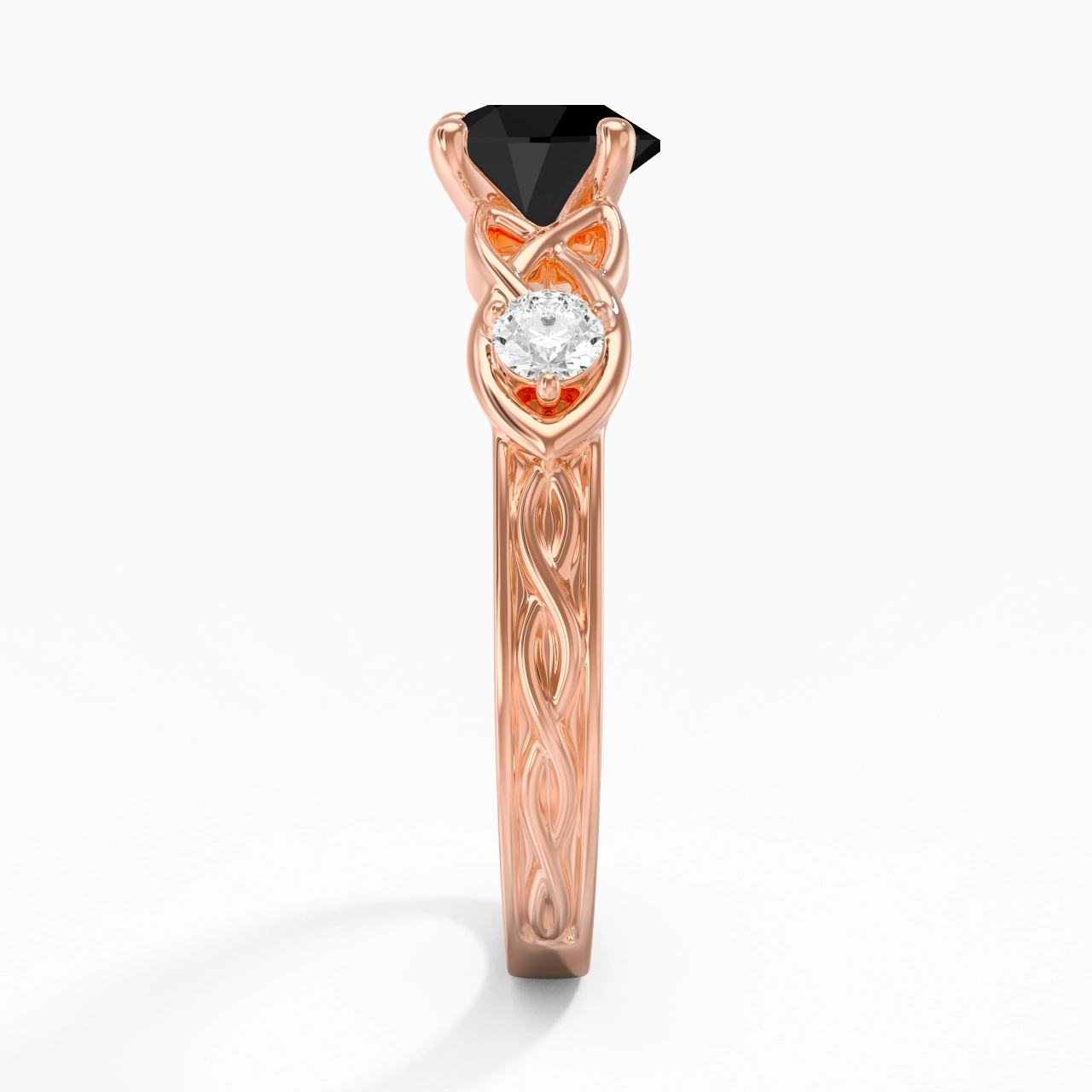 Vintage Unique Heart 1.00ct Cubic Zirconia Engagement Ring