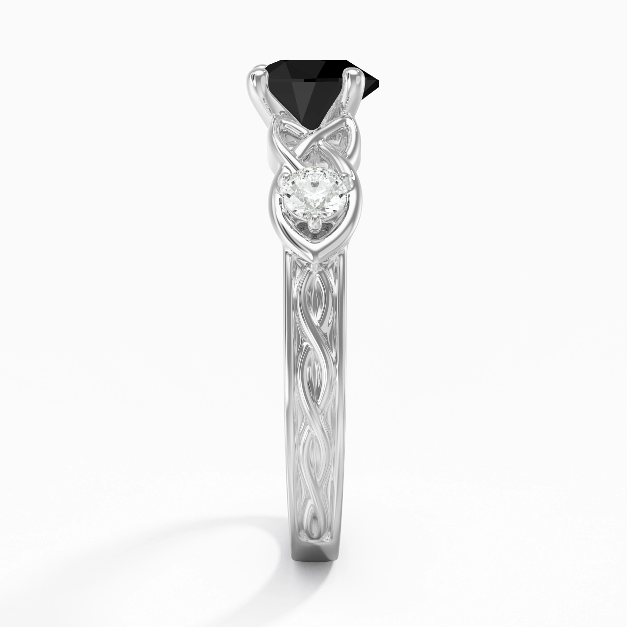 Vintage Unique Heart 1.00ct Cubic Zirconia Engagement Ring