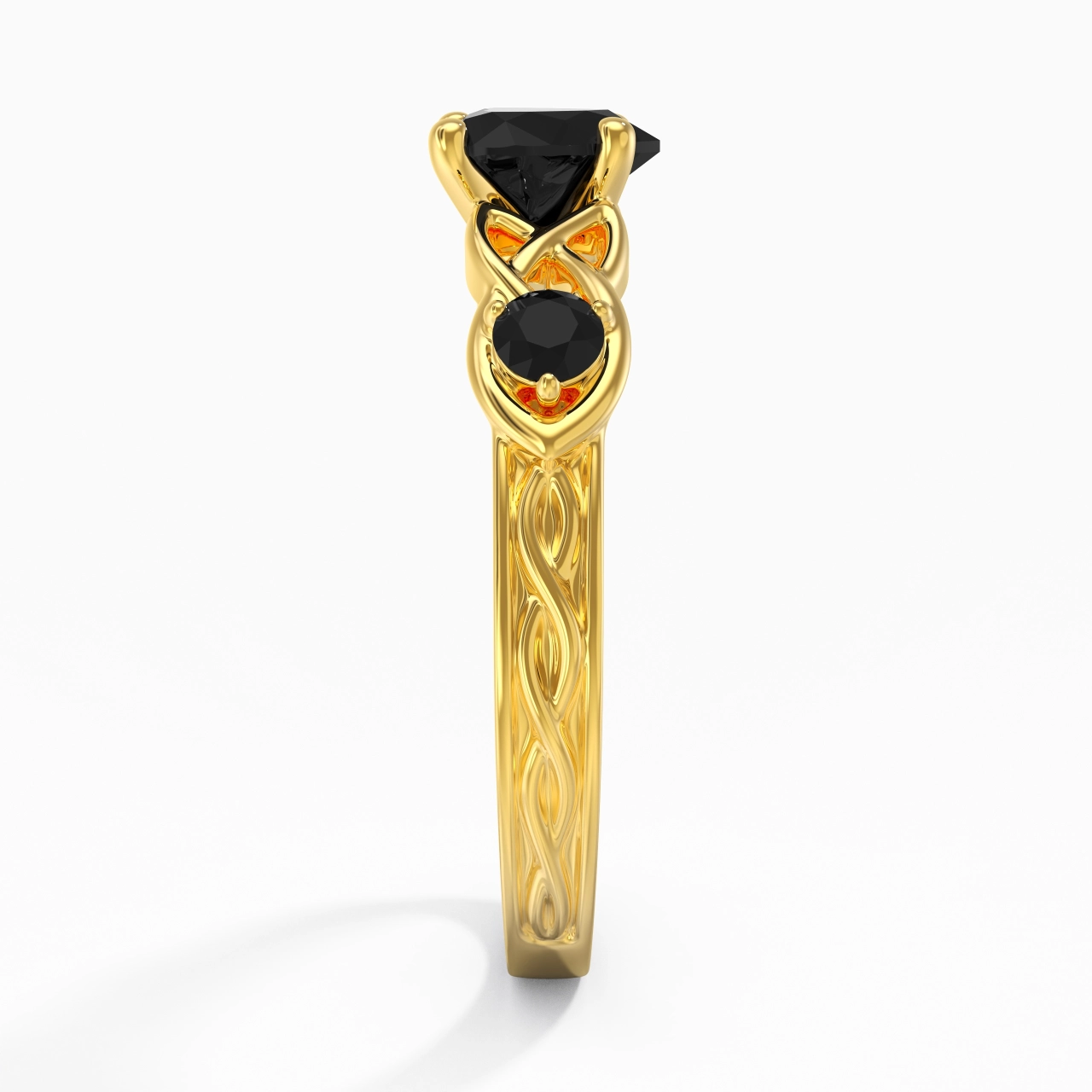 Vintage Unique Heart 1.00ct Cubic Zirconia Engagement Ring