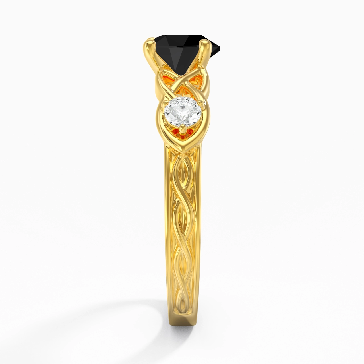 Vintage Unique Heart 1.00ct Cubic Zirconia Engagement Ring