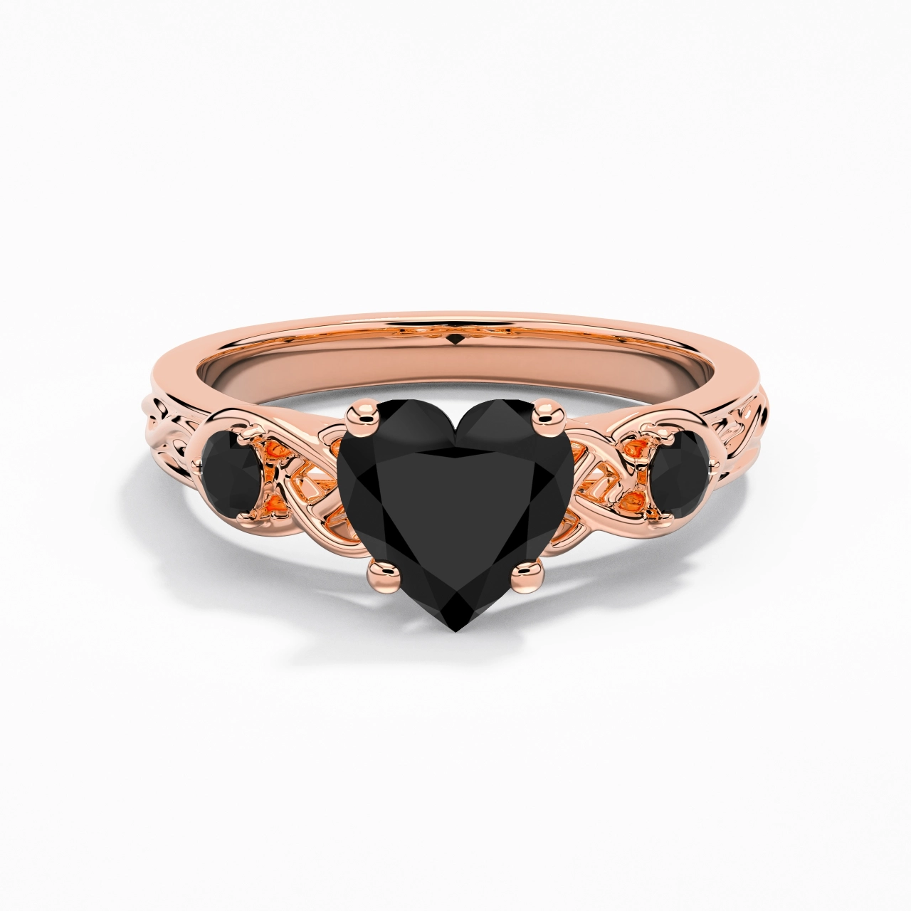 Vintage Unique Heart 2.00ct Cubic Zirconia Engagement Ring