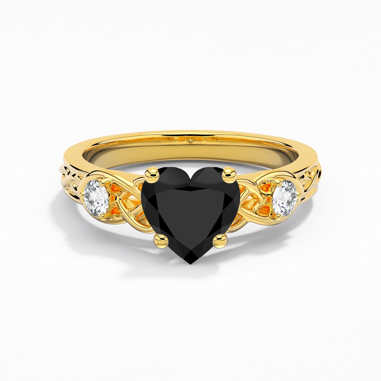 Vintage Unique Heart 2.00ct Cubic Zirconia Engagement Ring