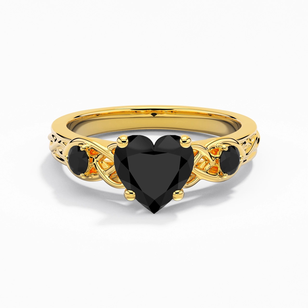 Vintage Unique Heart 2.00ct Cubic Zirconia Engagement Ring