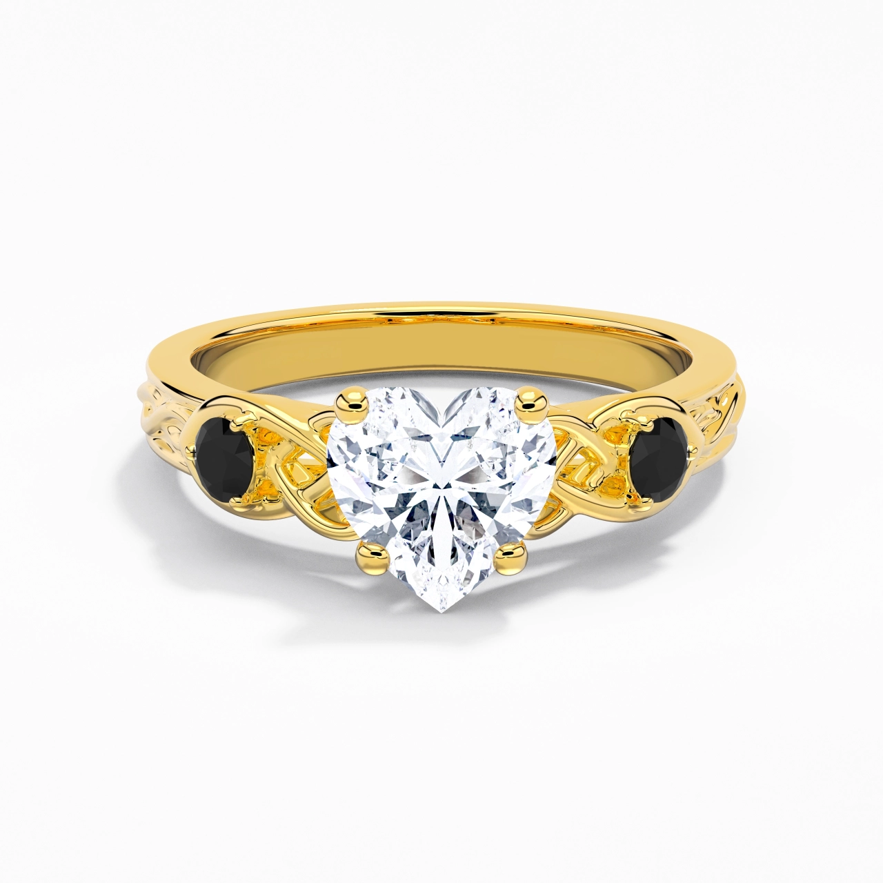 Vintage Unique Heart 2.00ct Cubic Zirconia Engagement Ring