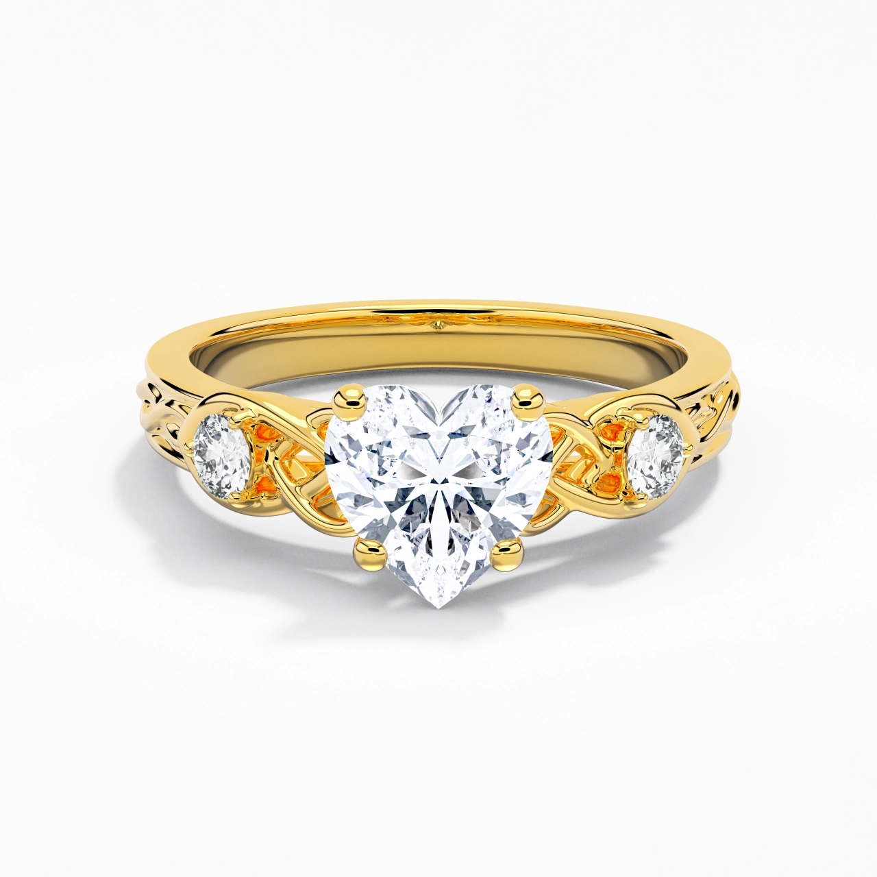 2.00ct Moissanite Engagement Ring 18K Gold