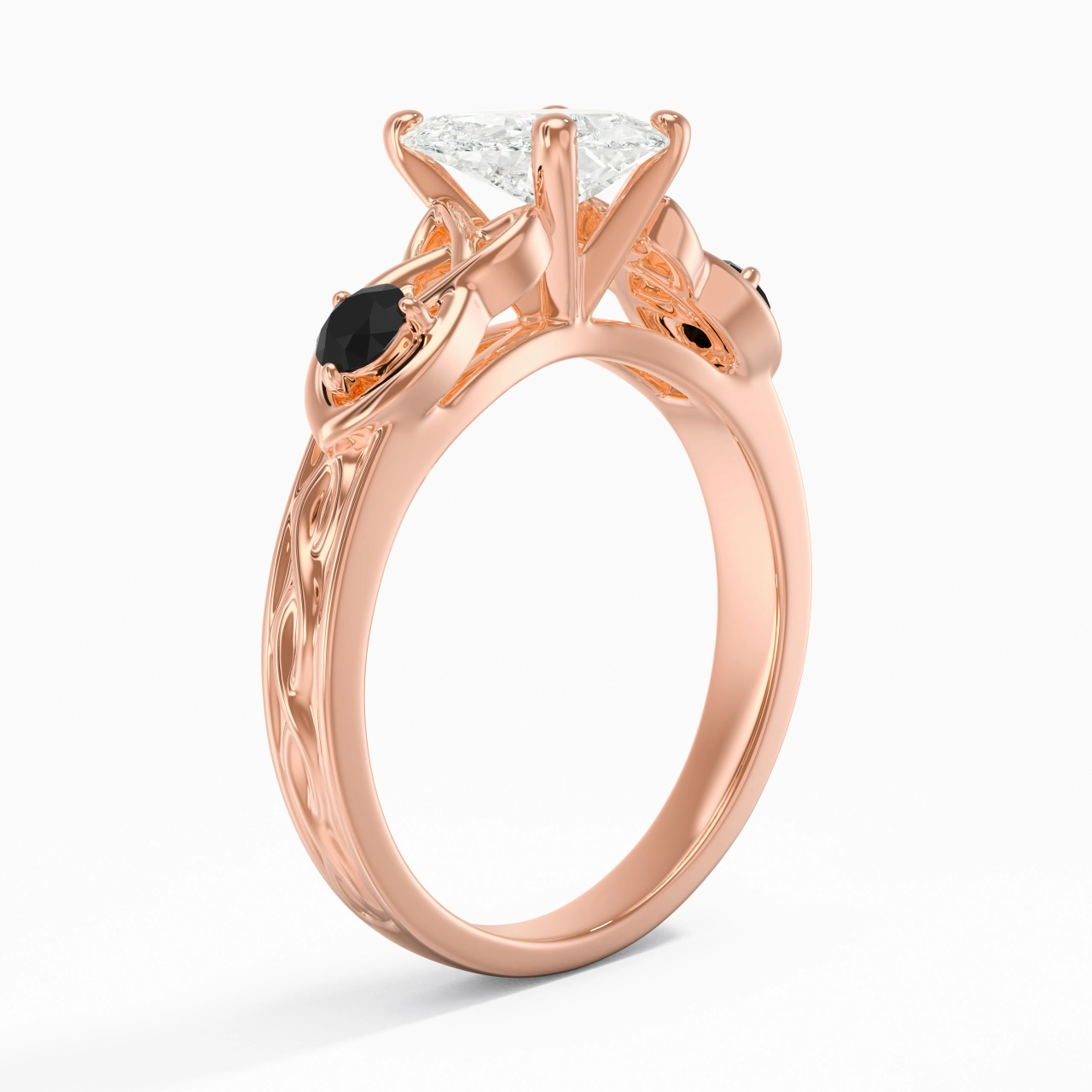 Vintage Unique Heart 2.00ct Cubic Zirconia Engagement Ring