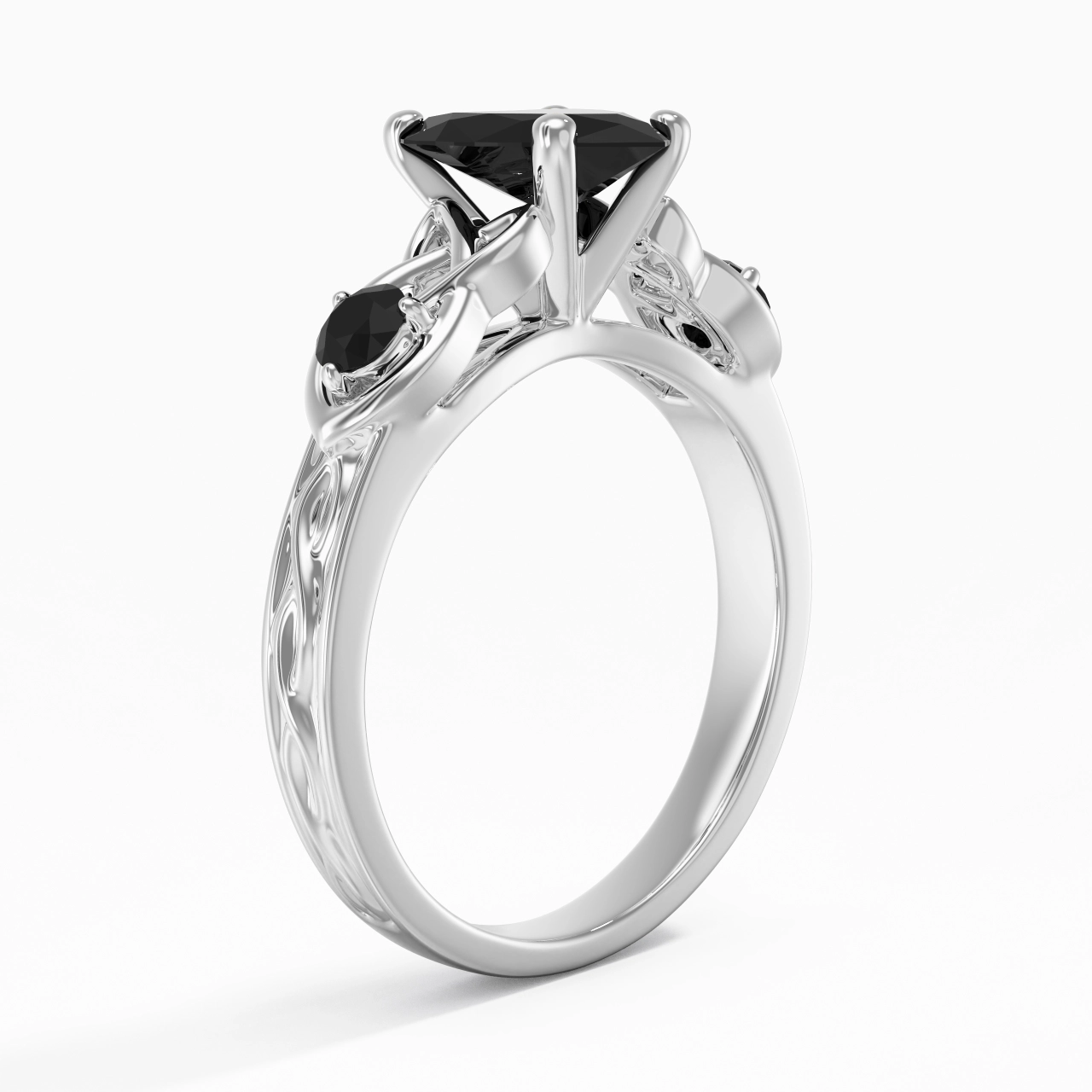 Vintage Unique Heart 2.00ct Cubic Zirconia Engagement Ring