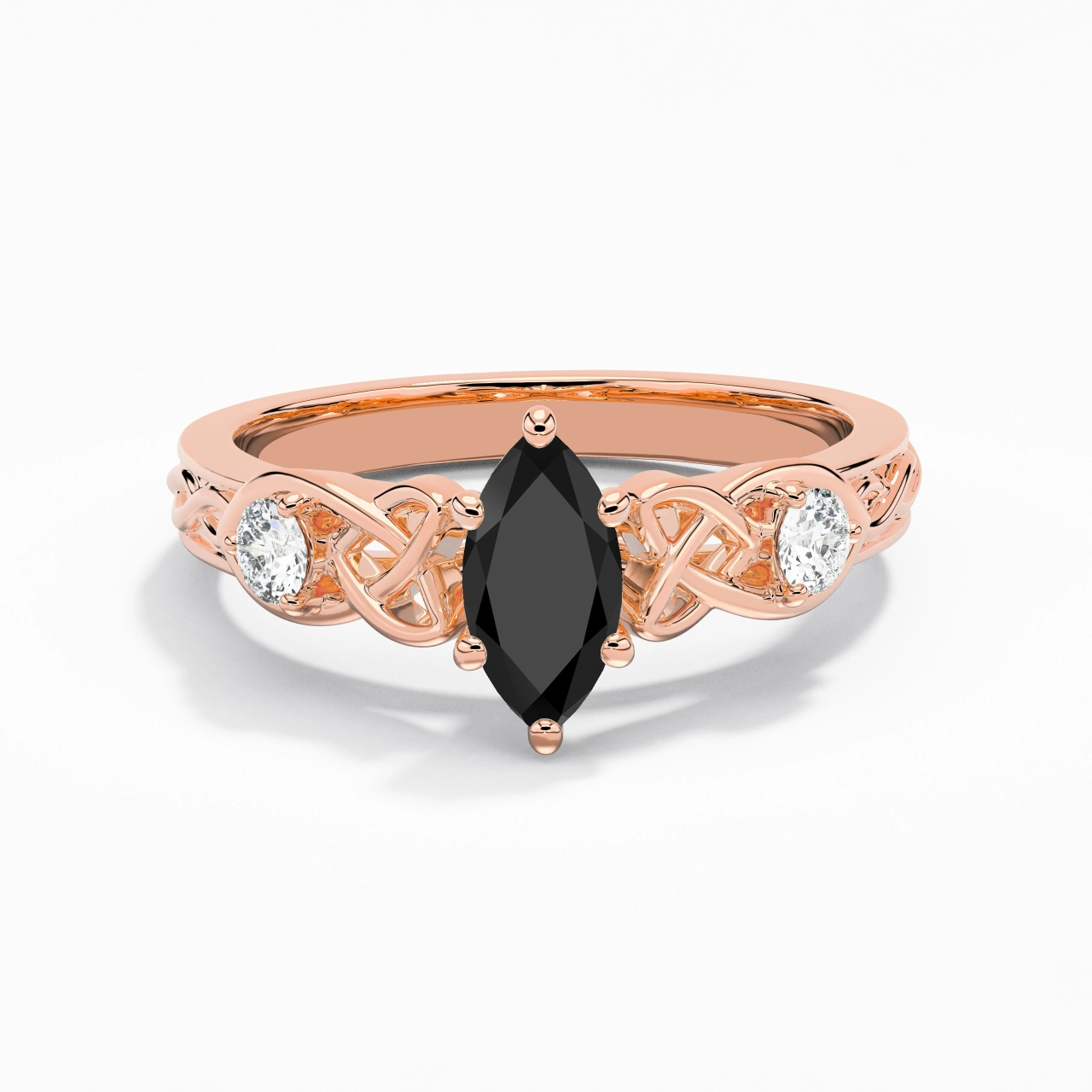 Vintage Unique Marquise 0.80ct Cubic Zirconia Engagement Ring