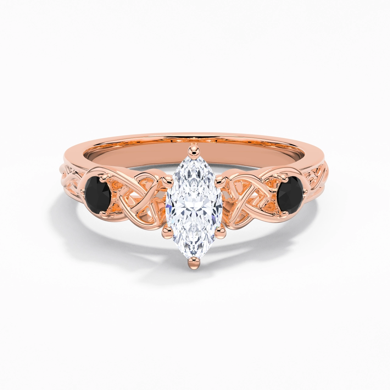 Vintage Unique Marquise 0.80ct Cubic Zirconia Engagement Ring