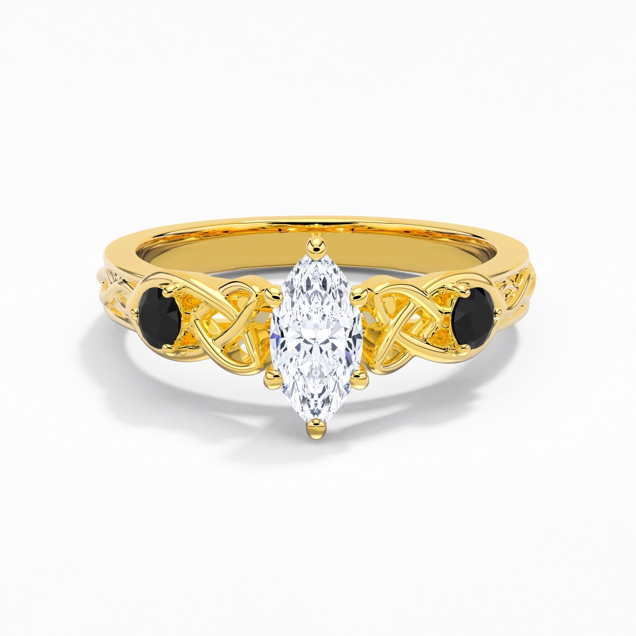 Vintage Unique Marquise 0.80ct Cubic Zirconia Engagement Ring