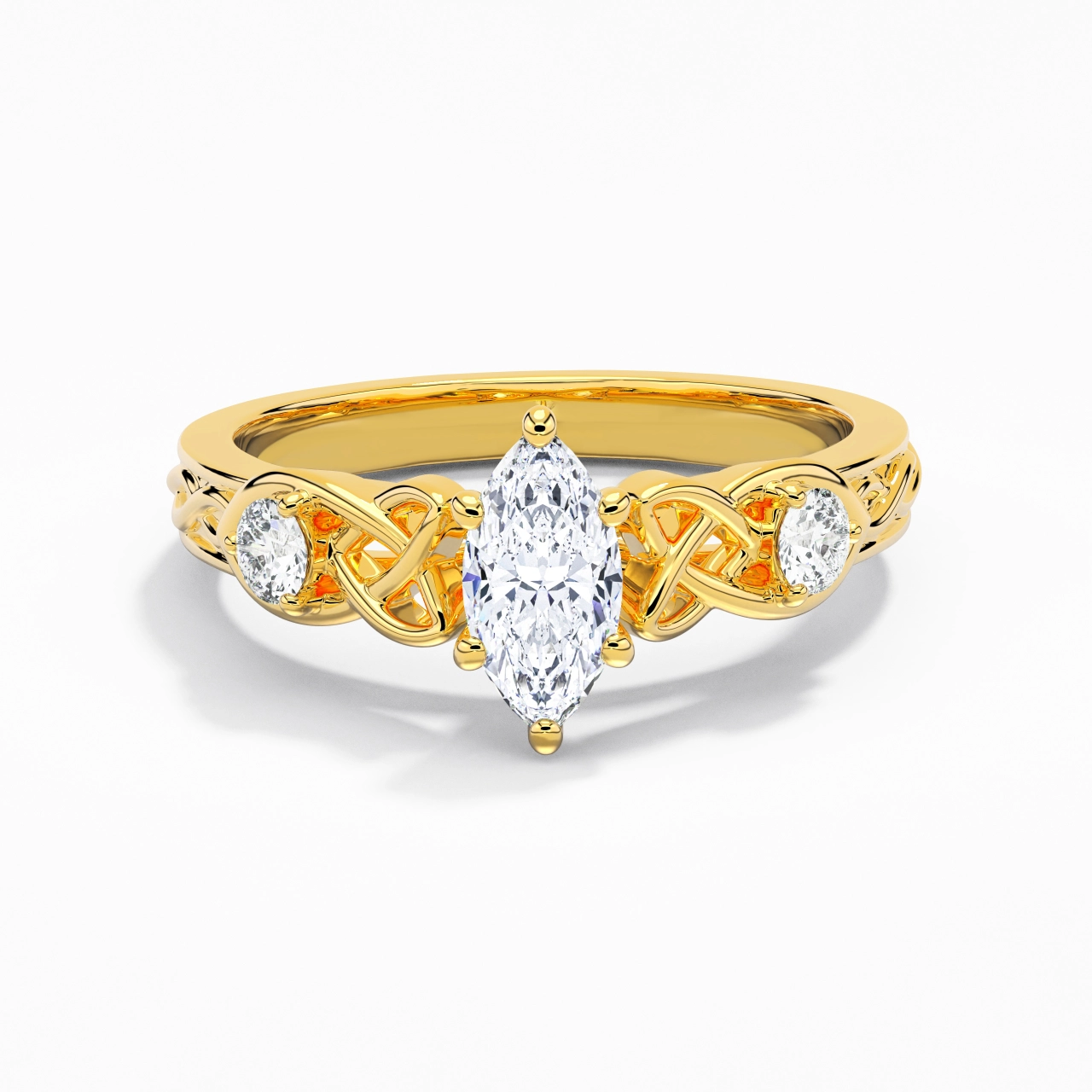 Vintage Unique Marquise 0.80ct Cubic Zirconia Engagement Ring