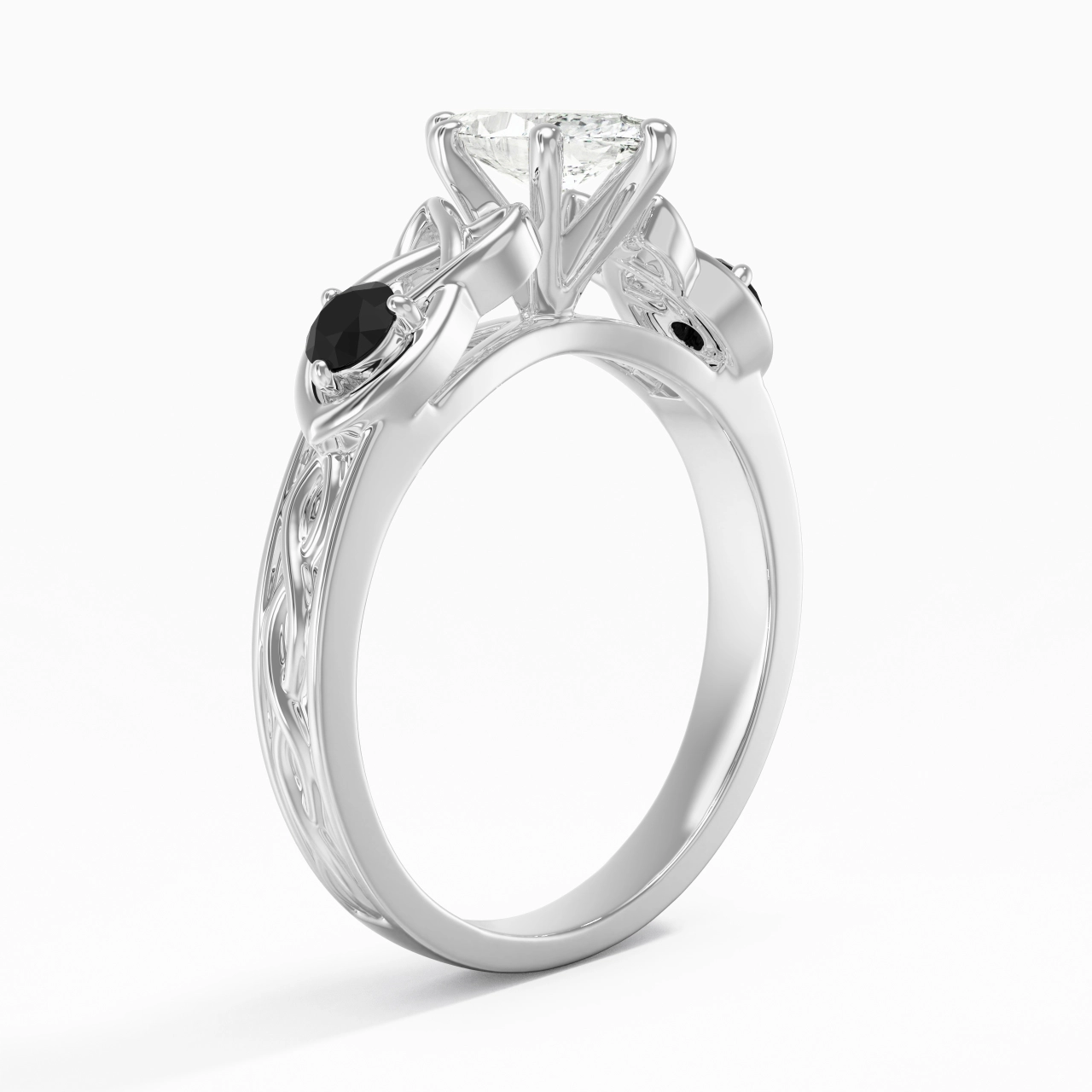 Vintage Unique Marquise 0.80ct Cubic Zirconia Engagement Ring