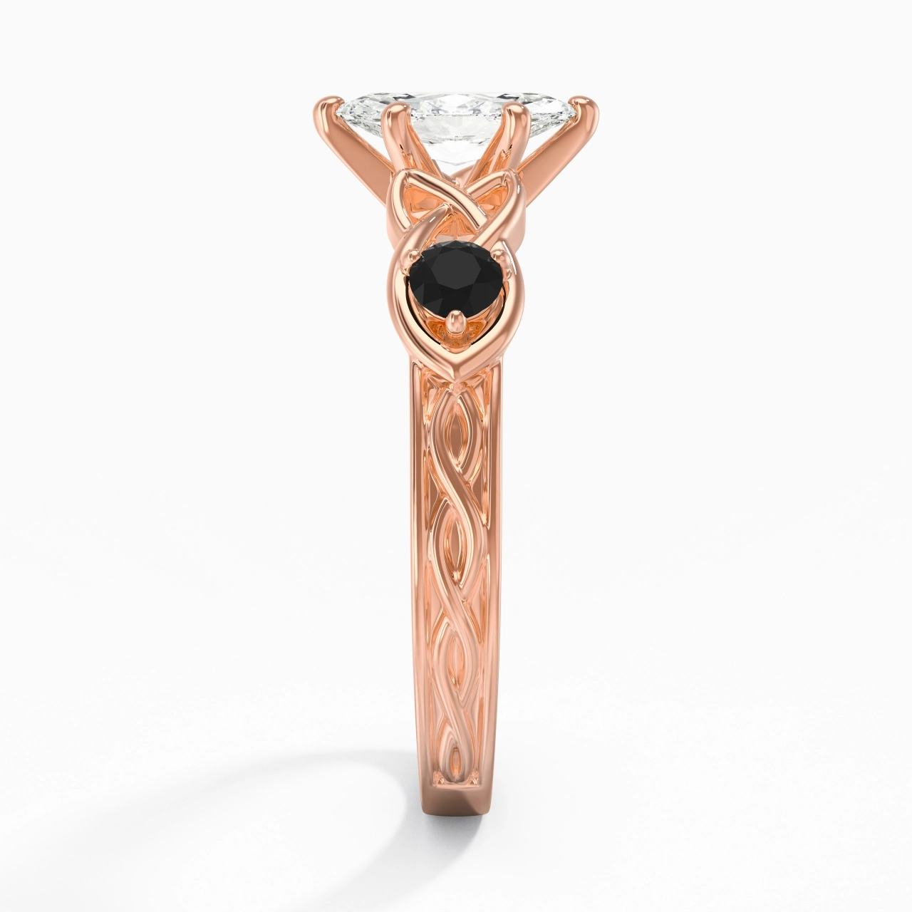 Vintage Unique Marquise 0.80ct Cubic Zirconia Engagement Ring