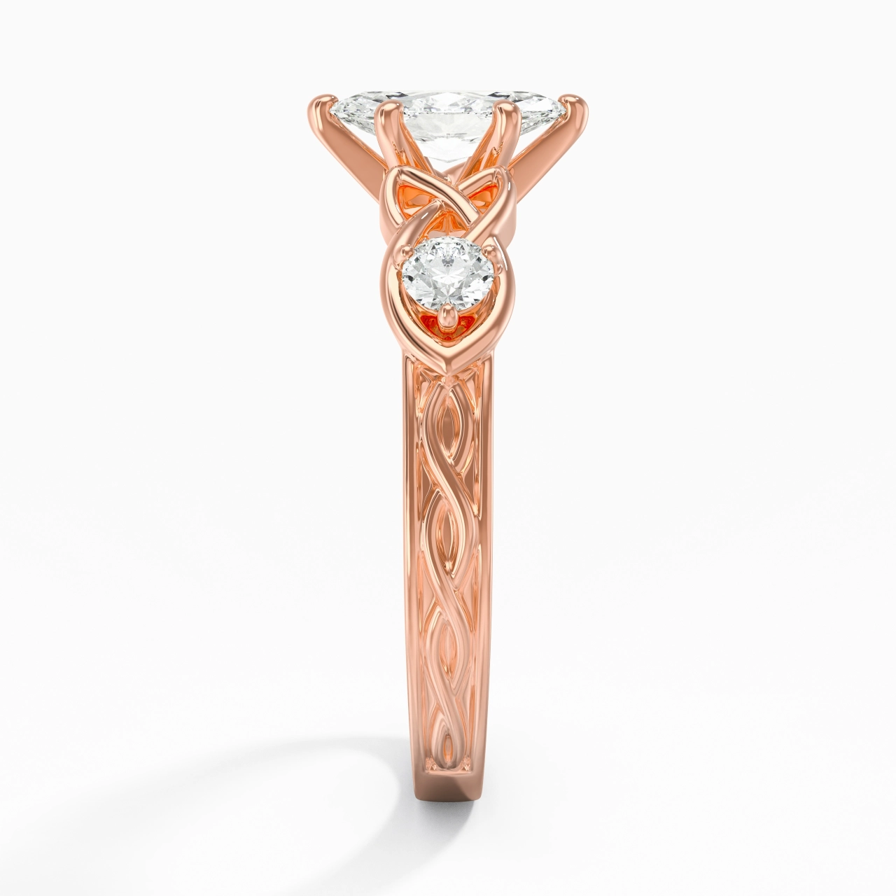 Vintage Unique Marquise 0.80ct Cubic Zirconia Engagement Ring