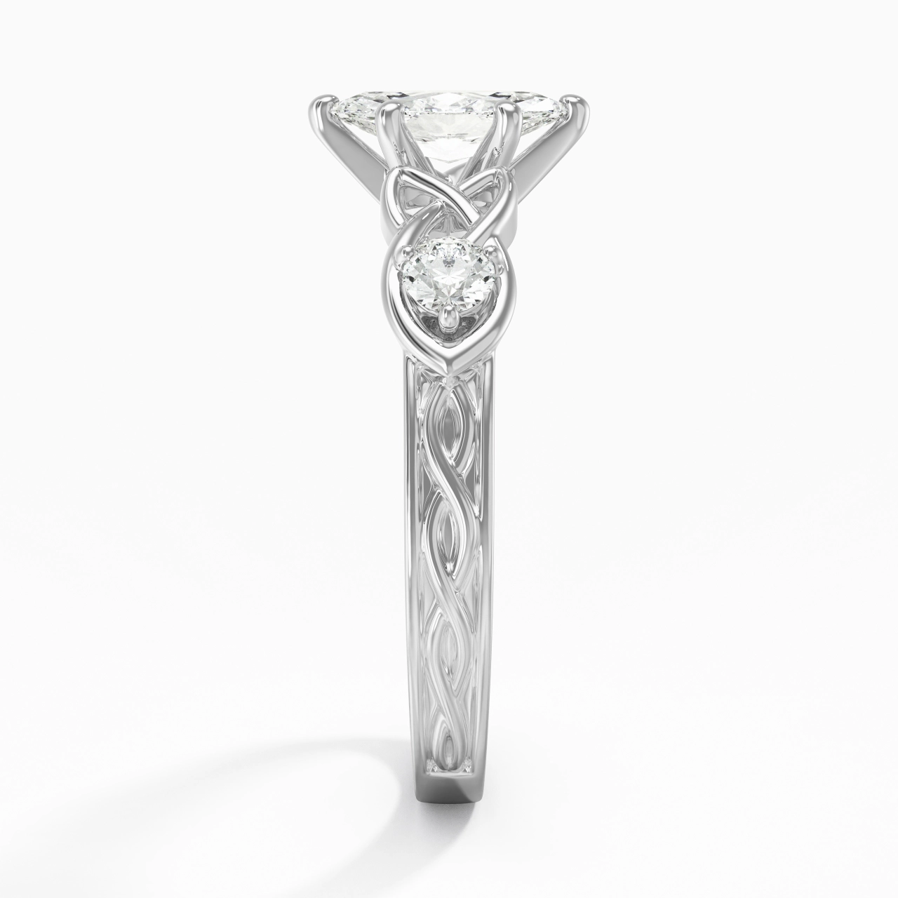 Vintage Unique Marquise 0.80ct Cubic Zirconia Engagement Ring