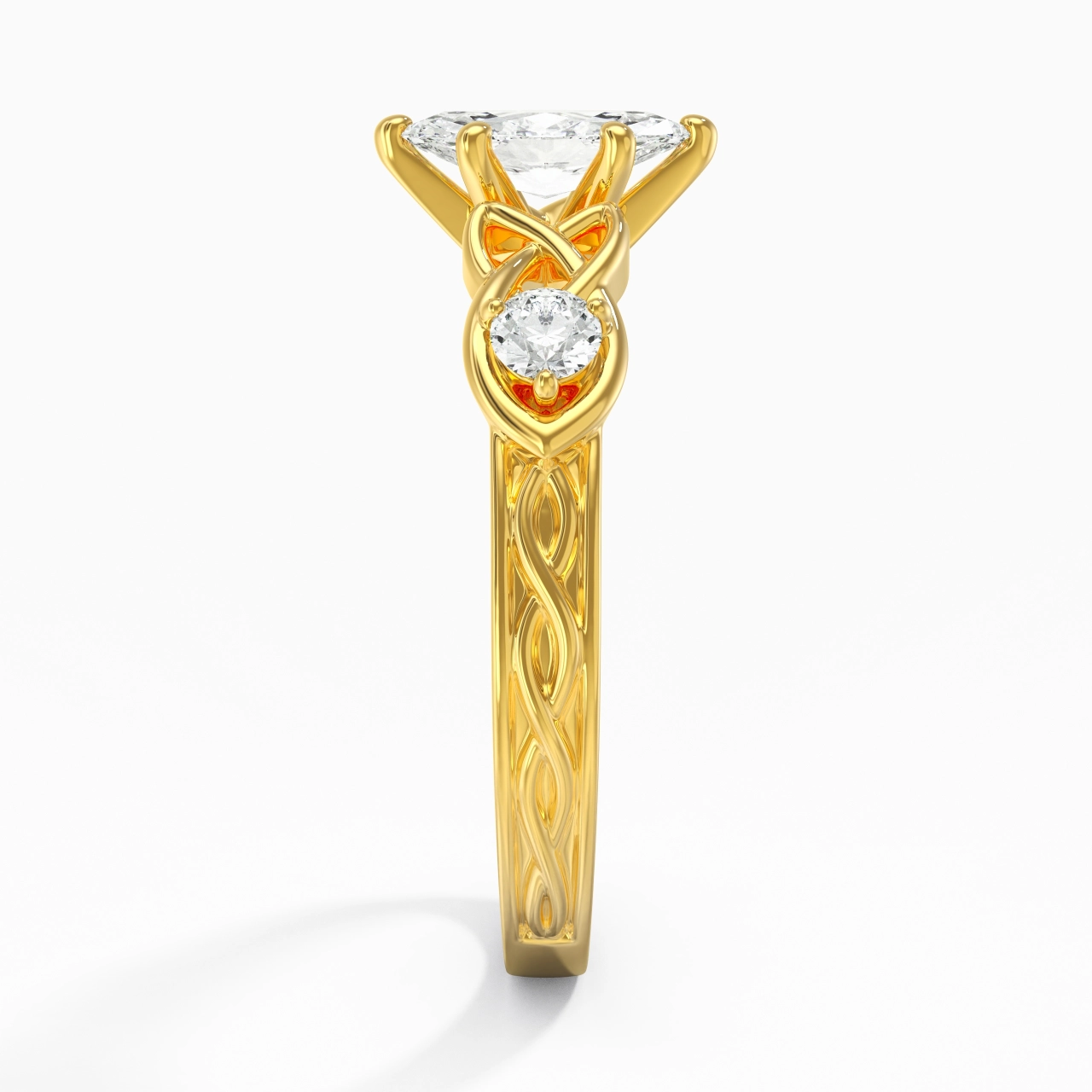 Vintage Unique Marquise 0.80ct Cubic Zirconia Engagement Ring