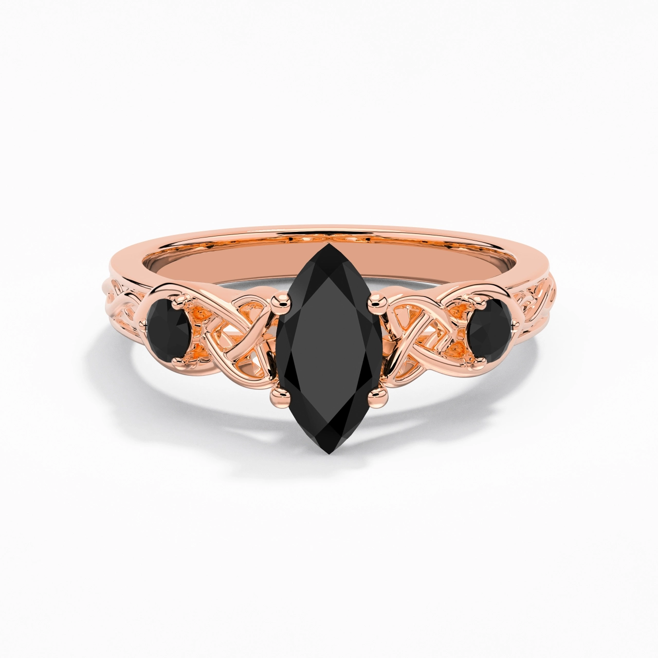 Vintage Unique Marquise 1.00ct Cubic Zirconia Engagement Ring