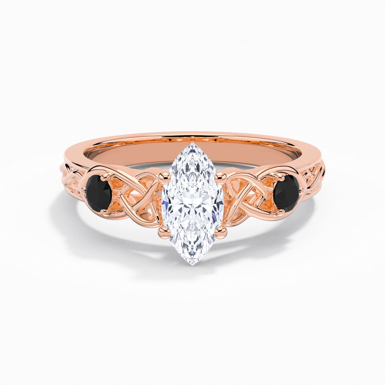 Vintage Unique Marquise 1.00ct Cubic Zirconia Engagement Ring