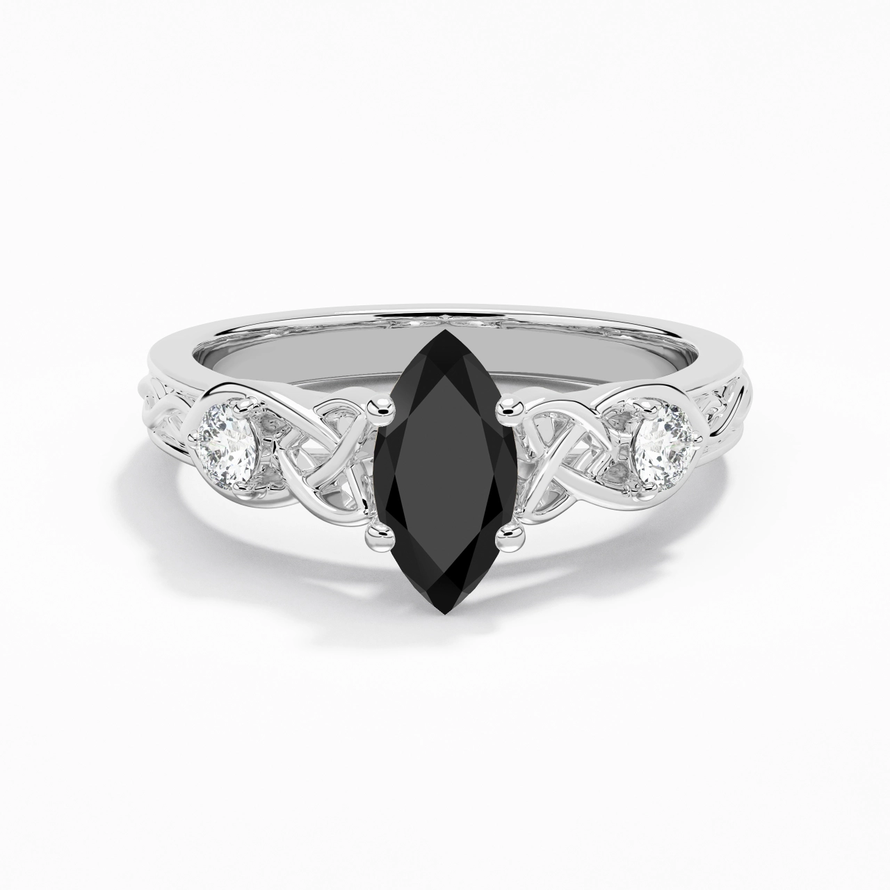 Vintage Unique Marquise 1.00ct Cubic Zirconia Engagement Ring