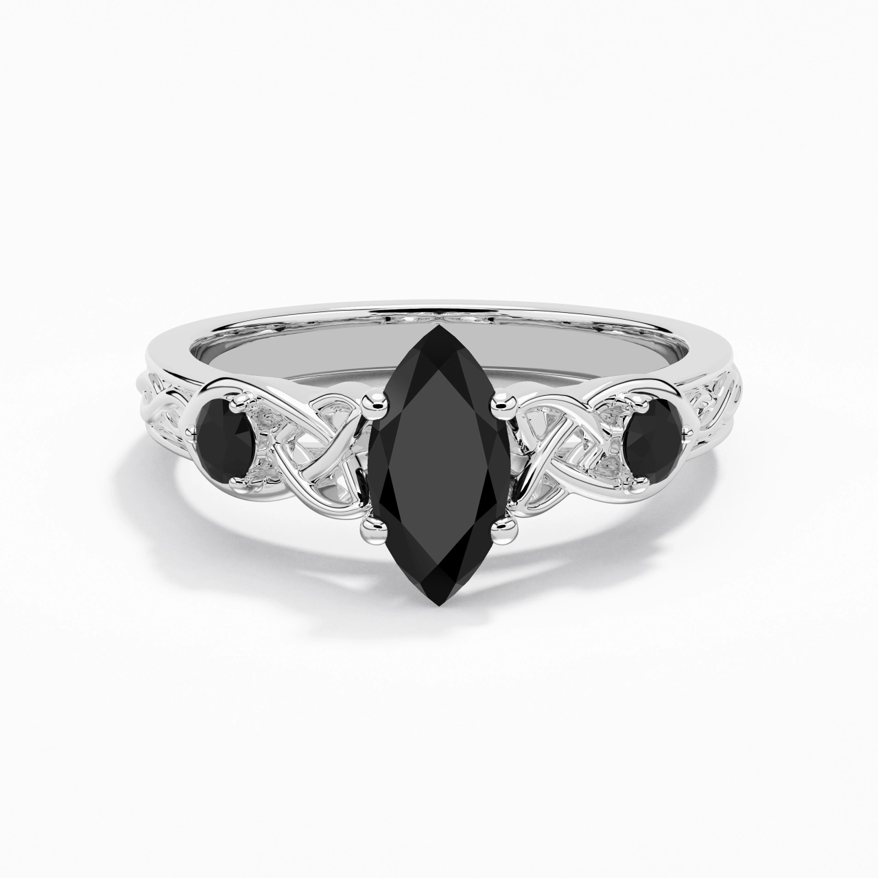 Vintage Unique Marquise 1.00ct Cubic Zirconia Engagement Ring