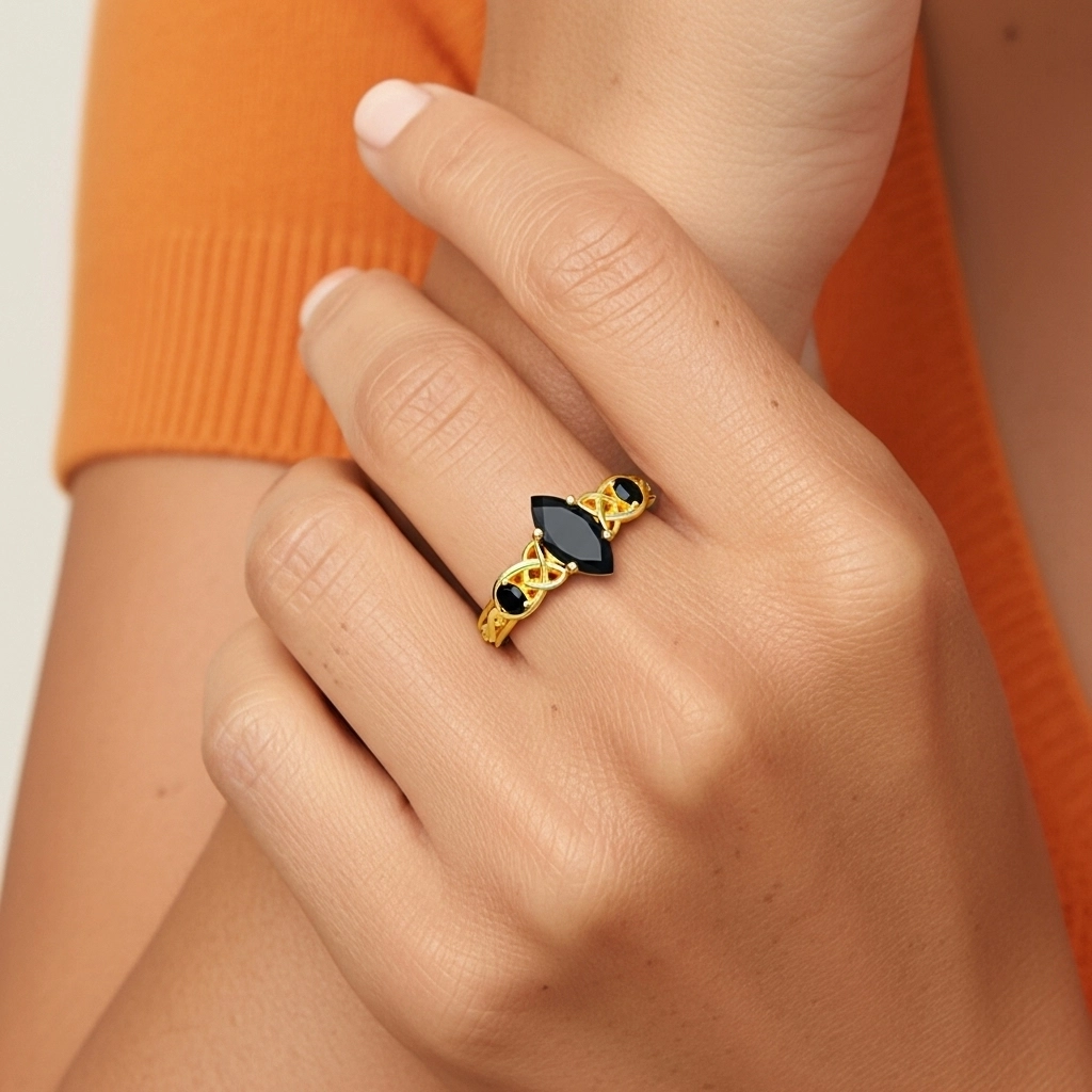 Vintage Unique Marquise 0.80ct Cubic Zirconia Engagement Ring