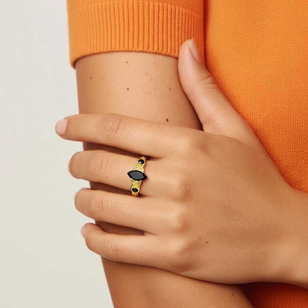 Vintage Unique Marquise 0.80ct Cubic Zirconia Engagement Ring