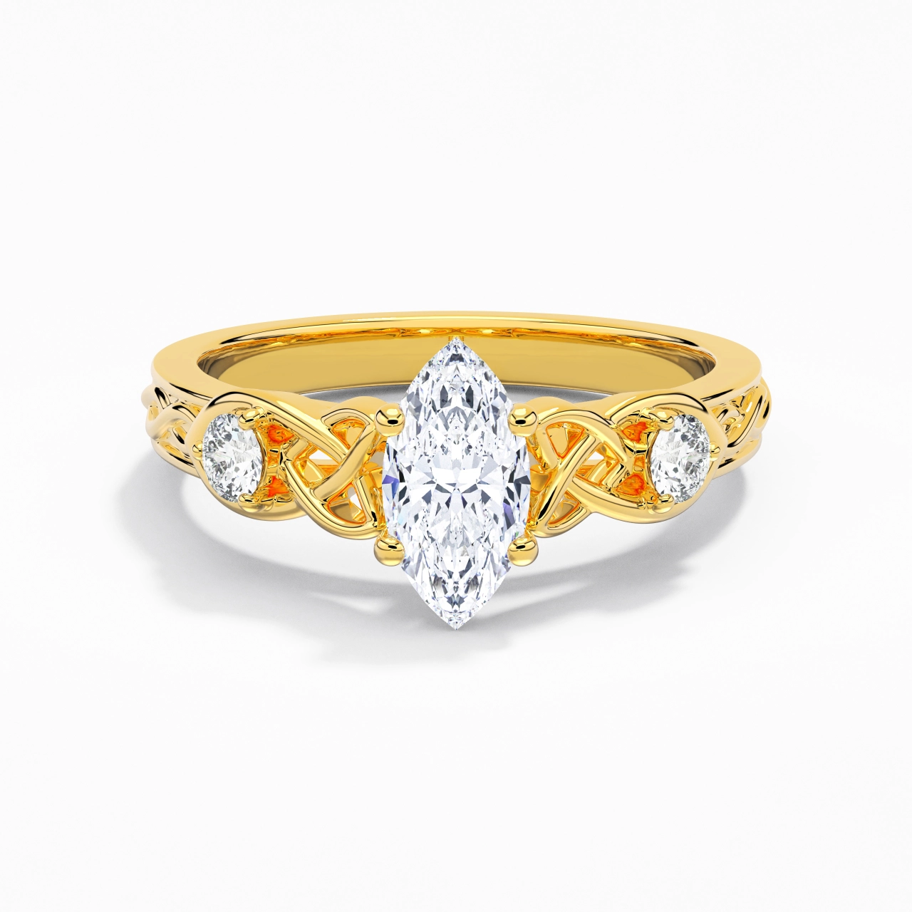 Vintage Unique Marquise 1.00ct Cubic Zirconia Engagement Ring