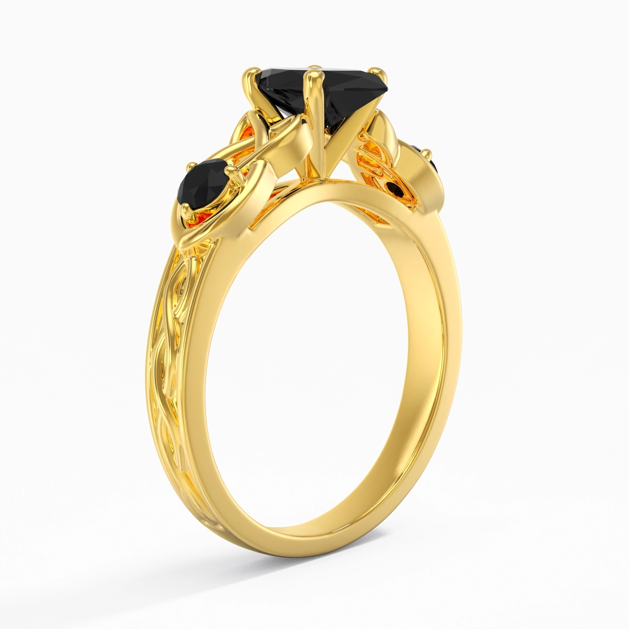 Vintage Unique Marquise 1.00ct Cubic Zirconia Engagement Ring