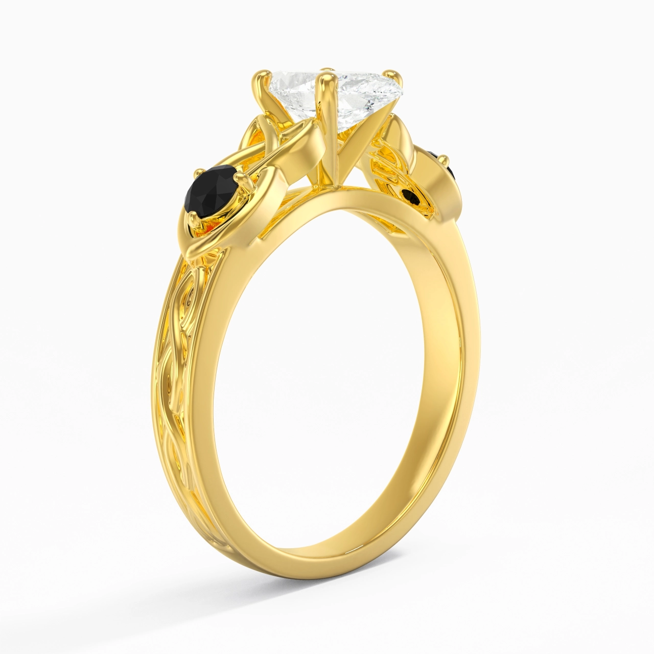 Vintage Unique Marquise 1.00ct Cubic Zirconia Engagement Ring