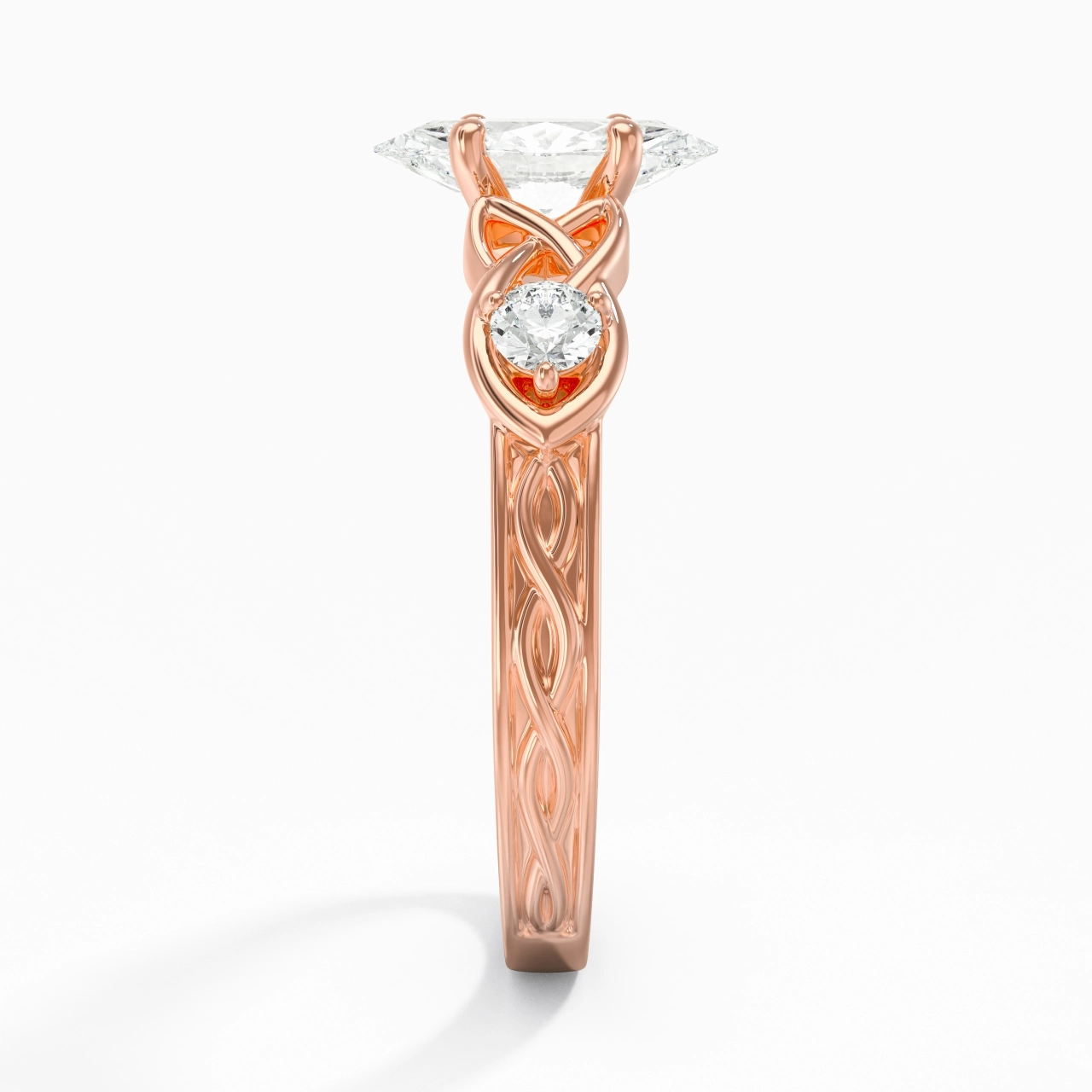 Vintage Unique Marquise 1.00ct Cubic Zirconia Engagement Ring