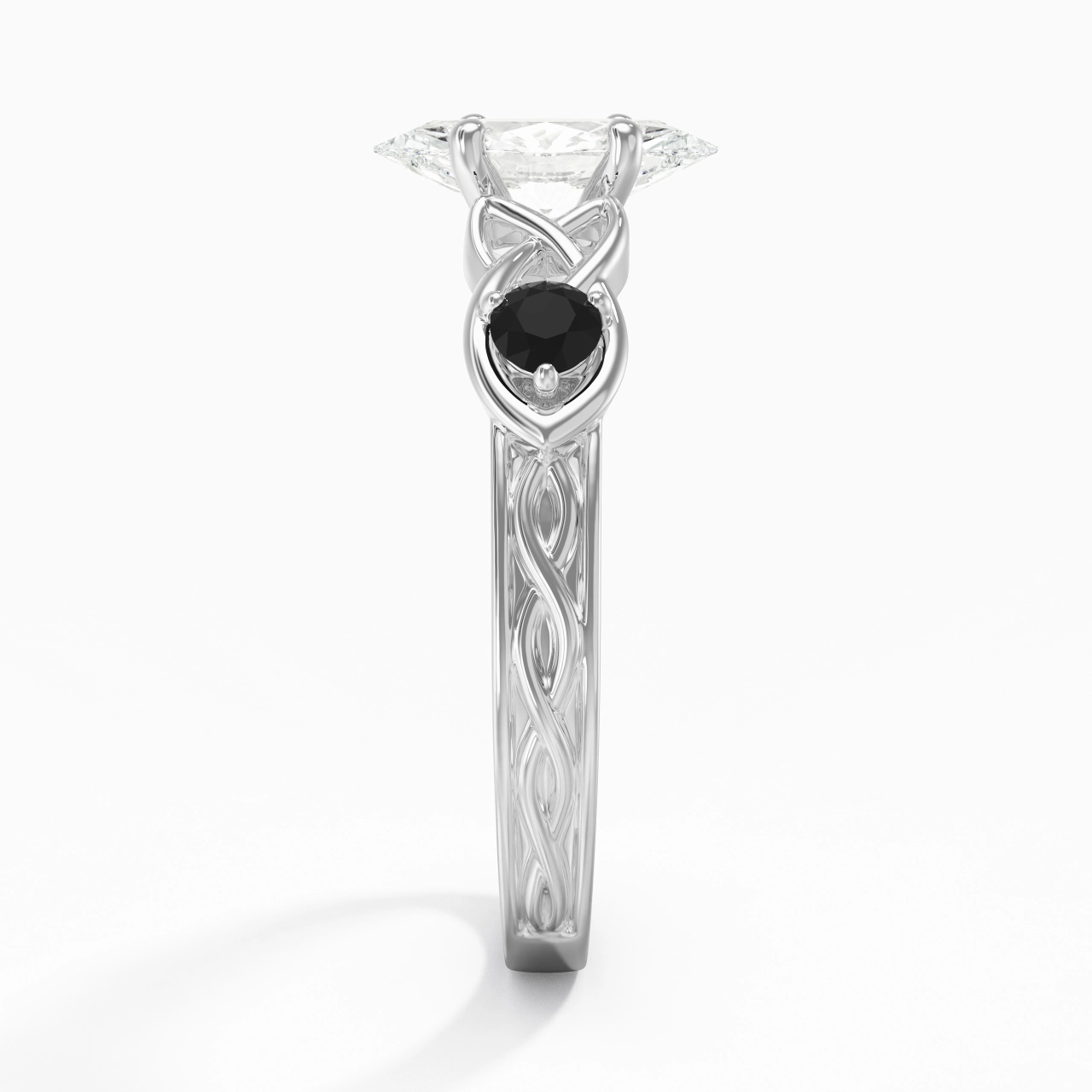 Vintage Unique Marquise 1.00ct Cubic Zirconia Engagement Ring