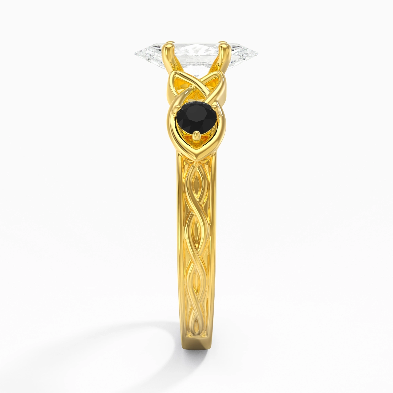 Vintage Unique Marquise 1.00ct Cubic Zirconia Engagement Ring